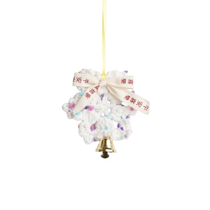Christmas Snowflake Pendant Purple Yellow Gradient <b>Car</b> <b>Ornament</b> For Holiday Decor - Product Image 4