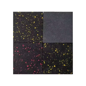 แผ่นปูพื้นยิมออกกำลังกายแบบลามิเนต ทนทาน สำหรับใช้ภายในอาคาร ผลิตจากยางและ EPDM แบบประกบกันได้ เหมาะสำหรับฟิตเนสในร่ม - Product Image 5