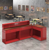 Comptoir de style industriel pour salle de sport, salon de thé, caissier, café, bar, réception d'entreprise, bureau d'accueil d'angle