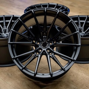 Jantes de course en alliage forgé CF3 Design Deep Dish 5X112 5X120 concaves pour M3/M4/M5 Mercedes <span class=keywords><strong>Audi</strong></span> <span class=keywords><strong>RS</strong></span> 18-21 pouces, jante noire - Product Image 1