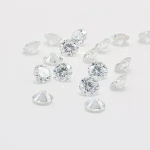 Diamant synthétique rond de qualité 3.0mm, 6.5m, 10mm, Moissanite blanche DEF VVS1, certificat GRA, pierres en vrac