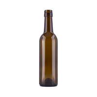 Bouteille de vin en verre vert antique de 375ml Bouteille de vin de Bordeaux avec bouchon à vis