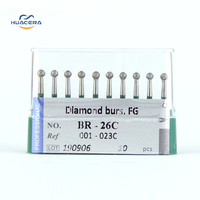 Fraises orthodontiques de haute qualité BR-26C consommables de fraises diamantées dentaires avec mèches de routeur à pointe en carbure de sécurité avancée par Huacera