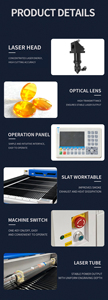 130*250cm High-quality Automatic CO2 <b>Laser</b> Cutting Engraving Machine Non-metal Acrylic Wood MDF 1325 Water-Cooled 100W-300W - Product Image 6
