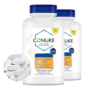 Etiqueta personalizable compatible con la salud de los huesos, carbonato de calcio y suplemento de vitamina <span class=keywords><strong>D</strong></span> con magnesio y sodio - Product Image 1