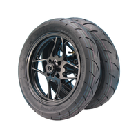Kit de roues complètes pour supermoto 12 pouces, pneus avant 90/90-12 et arrière 110/70-12, jantes en aluminium, moyeux d'axe de 15 mm, pneus Kenda Curve