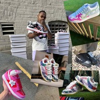 L & J sepatu grosir harga pabrik kualitas tinggi Logo kustom Sneakers pria sneakers kustom dengan logo