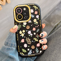Étui de téléphone en TPU antichoc à écran plein avec motif floral pour 16 15 Pro Max 14 13 12 11 Design sportif