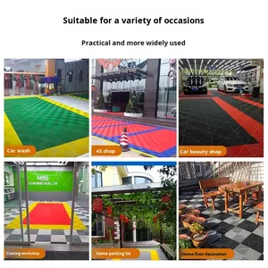 6mm dày <span class=keywords><strong>PVC</strong></span> không thấm nước chống trượt bấm vào nhà để xe gạch lát sàn 50x50cm phân vùng lưu trữ cho rửa xe & nhà để xe - Product Image 4