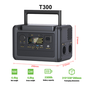 Station d'alimentation portable LiFePO4 230Wh 300W MPPT à onde sinusoïdale pure avec charge solaire AC pour outils électriques et camping en extérieur - Product Image 2