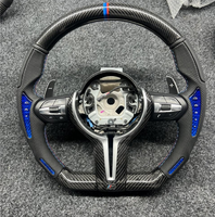 Volant de direction automobile en fibre de carbone pour voiture compatible avec BMW F10 F20 F22 F23 F30 F33 F34 X1 F48 X5 F15 X3 F25 M3 F80 E90