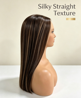 Peluca de Cabello Humano Virgen Sin Procesar, Liso, Doble Trama, Apto para Decoloración, 100% Cabello Humano Real