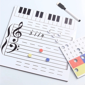 Tableau blanc magnétique effaçable à sec pour la musique, portable, pour l'enseignement du piano et l'apprentissage musical éducatif - Product Image 2