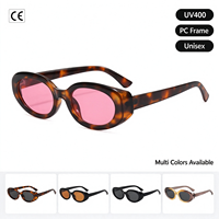 Lunettes de soleil ovales rétro CE UV400 unisexe, monture PC, verres Cat.3, multicolores, pour la conduite en extérieur, lunettes de soleil tendance