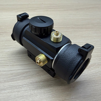Lunette de visée WUSAN Scopes-10 1x40RD Optic HD Red Dot Sight en aluminium, compacte et tactique, avec montage 11 mm/20 mm, lentille noire avec revêtement rouge.