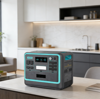 Station d'alimentation portable 2400W 2048Wh, générateur solaire avec prises AC à onde sinusoïdale pure pour le camping en plein air et l'utilisation en camping-car