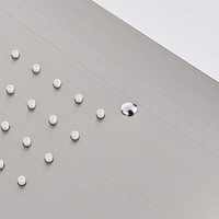 Ensemble de douche mural moderne en acier inoxydable avec panneau de douche effet pluie