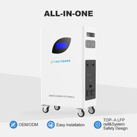 Yifei 2560Wh système de stockage d'énergie solaire tout-en-un 25.6V 2000W/4000W onduleur de crête batterie LiFePO4 intégrée empilable IP65 CAN