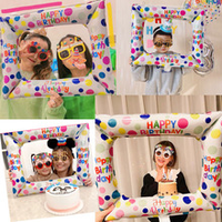 Ballons en aluminium en gros pour cadre photo selfie, ballons Joyeux Anniversaire pour accessoires photo d'anniversaire et de remise de diplôme, décoration de fête