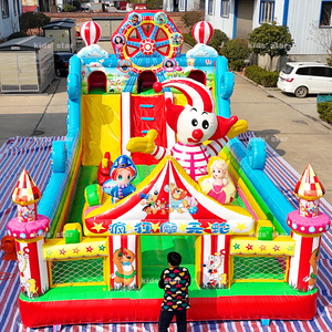 Grande toboggan gonflable écologique d'extérieur pour <span class=keywords><strong>30</strong></span> enfants, PVC de qualité commerciale 12mx6mx6m pour les événements de terrain de jeux et de carnaval - Product Image 6