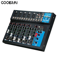 Gooermi F71 USB-Soundmixer Mischpult Professioneller Karaoke-Audiomixer Verstärker mit Digitalen Musikmischern