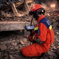 Caméra de recherche rotative à 360° LSJ-C-E 1080P HD, détecteur de vie, tige en fibre de carbone de 3,5 m, interphone bidirectionnel, sauvetage USAR