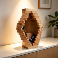 Boîte de rangement pliable en bois personnalisée multifonctionnelle moderne pour le salon, pour ranger les bouteilles de vin et de whisky, pour la maison et le bureau