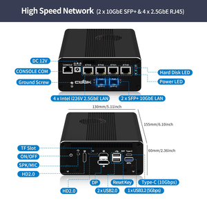 Cwwk <span class=keywords><strong>S4</strong></span> opnsense Micro PC i5-1240P <span class=keywords><strong>Mini</strong></span> PC 4 x i226-V 2.5gbe Lan 2 x 10gbe SFP + máy tính <span class=keywords><strong>mini</strong></span> u300e tường lửa thiết bị 8505 - Product Image 5