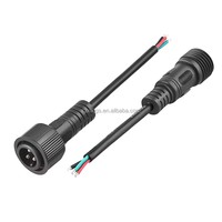 Connecteur de câble électrique M15 étanche IP65 2/3 fils femelle/mâle 6A 300V en cuivre PVC/Nylon pour système solaire électrique