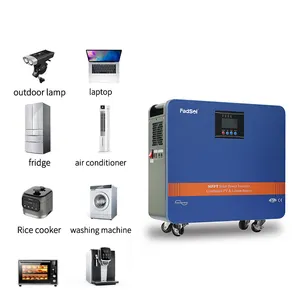 Gerador solar para acampamento ao ar livre, sistema de armazenamento de energia, bateria portátil de ondas senoidais puras, gerador solar de 600w, central elétrica CA 1200W