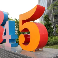 BOYANG Grandes lettres murales en métal découpées au laser, signalétique personnalisée avec logo, éclairage LED, publicité durable pour la décoration paysagère urbaine