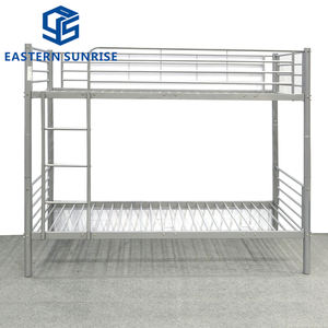 Оптовая продажа прочных стальных двухъярусных кроватей (двухъярусная кровать над двумя односпальными) для взрослых общежитий и хостелов - Product Image 3
