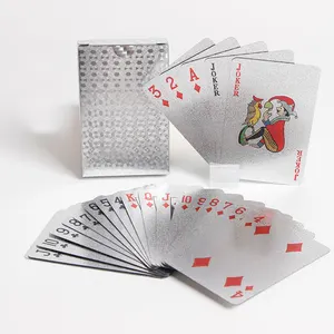 Naipes de póquer de plástico personalizados, suaves, impermeables, negros, chapados en oro, duraderos, juegos de mesa de póquer, novedad de AI-MICH