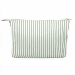 Bolsa <span class=keywords><strong>de</strong></span> <span class=keywords><strong>Maquillaje</strong></span> <span class=keywords><strong>de</strong></span> Lona a Rayas Pequeña al por Mayor, Estuche Portátil con Cierre para Viaje, Impresión Personalizada, Regalo Promocional - Product Image 1