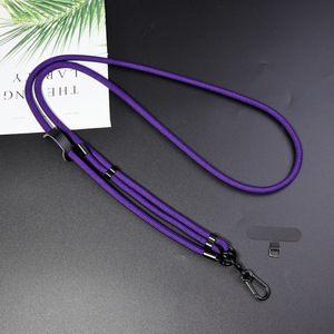 Adjustable Phone <b>Lanyard</b> 7mm <b>Polyester</b> Braided Rope With Silicone Cartoon Pendant Crossbody Neck Wearable Strap - Product Image 2