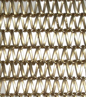 Malla de alambre de acero inoxidable flexible con acabado en cobre, tejido liso, para cortinas, pantalla metálica ornamental, flexible