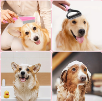 Kit de toilettage pour animaux de compagnie en acier inoxydable écologique, auto-nettoyant, brosse à poils pour chien et chat, peigne anti-puces, coupe-ongles