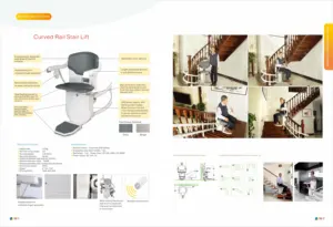 Gebogen Mini Intelligente Home Lift Klimmen Naar Huis Schakelt Mensen Automatische Noodhulp Trapstoeltjeslift Uit