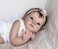 Poupée Reborn réaliste de 19 pouces en vinyle souple, jouet pour enfants, cadeau, vente en gros, personnalisable