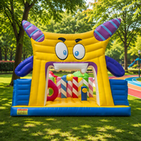 Aire de jeux gonflable extérieure sur le thème des champignons, château gonflable pour enfants à vendre