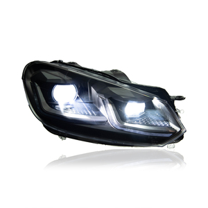 KGKB Gruppo Fari Anteriori per <span class=keywords><strong>VW</strong></span> <span class=keywords><strong>Golf</strong></span> 6 MK6 2010-2012, Aggiornamento <span class=keywords><strong>Golf</strong></span> <span class=keywords><strong>7.5</strong></span>, Fari LED Auto con Lente Proiettore, Accessori - Product Image 3
