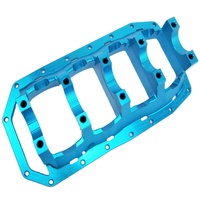 Support de bloc moteur en aluminium bleu CNC de haute précision, intégrant un support de bloc moteur, un support de protection pour voiture