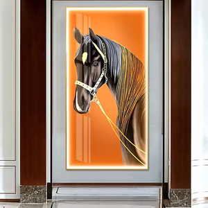 <span class=keywords><strong>Quadri</strong></span> di Lusso Moderni con Cornice, Dipinti di Cavalli, Arte Murale Grande con LED, Cristalli e Porcellana, Decorazioni <span class=keywords><strong>per</strong></span> la Casa - Product Image 6