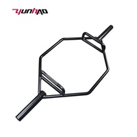 Barre de musculation hexagonale chromée ou noire de 20 kg avec logo personnalisé, directement de l'usine, pour squats et soulevés de terre, charge maximale de 700 lb