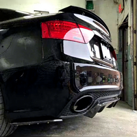 Gerçek Karbon Fiber Arka Difüzör Dudak Spoyleri Audi RS5 2012-2016 Arka Tampon Dudak Koruyucu Oto Tuning Dış Aero Parçaları
