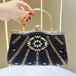 Bolso de mano de moda para mujer con diamantes, bolso de noche con diamantes de imitación, bolsos de mano vintage de PU, bolso elegante para mujer, bolso para damas - Product Image 2