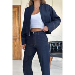 Conjunto de Traje de Mezclilla Azul Marino para Mujer, Opciones de Venta al Por Mayor Disponibles - Product Image 2