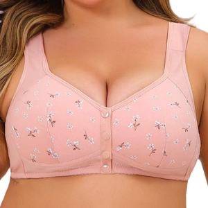 268 #2025 reggiseno per grandi busto da donna comodo cotone Push chiusura frontale traspirante 3D solido Lingerie di tutti i giorni 50BCD 36-62 - Product Image 5