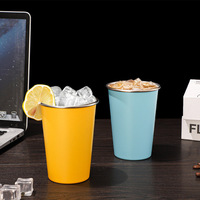 Mug isotherme en acier inoxydable 304 argenté de 16 oz pour boissons chaudes/froides, thé, jus, café