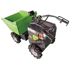 Konstant Kruiwagen Utility Winkelwagen Vierwielaandrijving Elektrische Mini Dumper Zelfrijdende Power Barrow